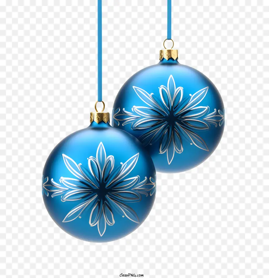 Boule De Noël，Ornements Bleus PNG