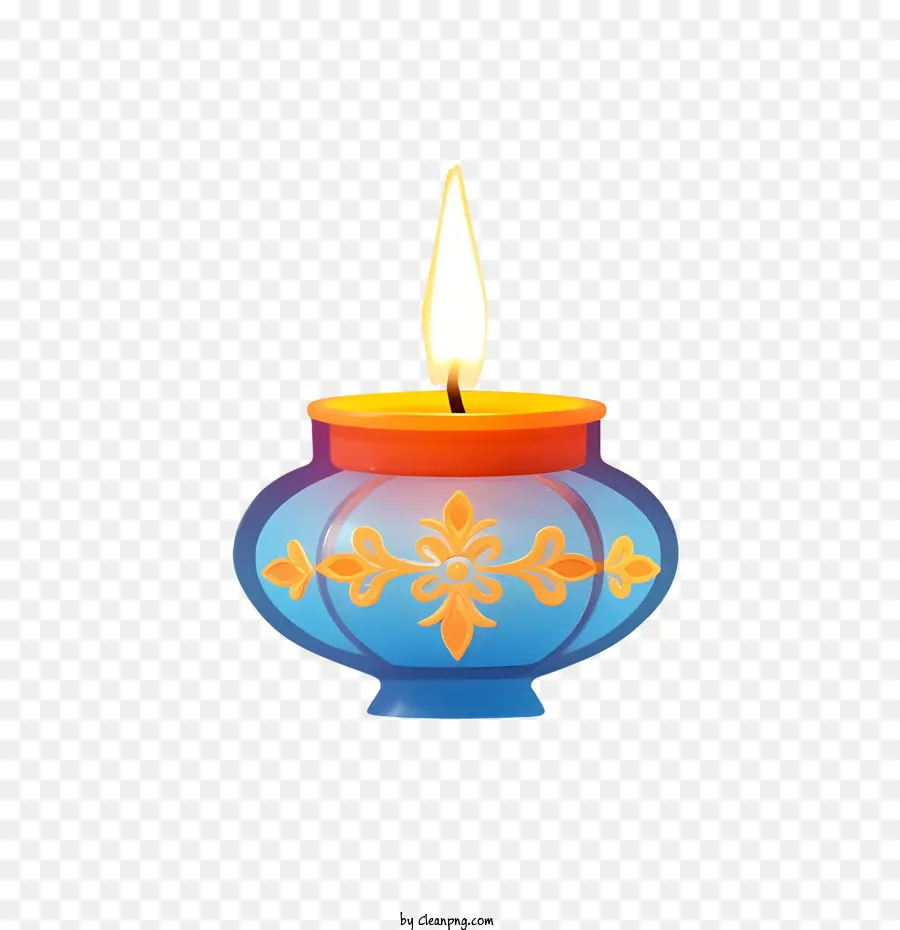 Diwali Lampe，La Flamme PNG