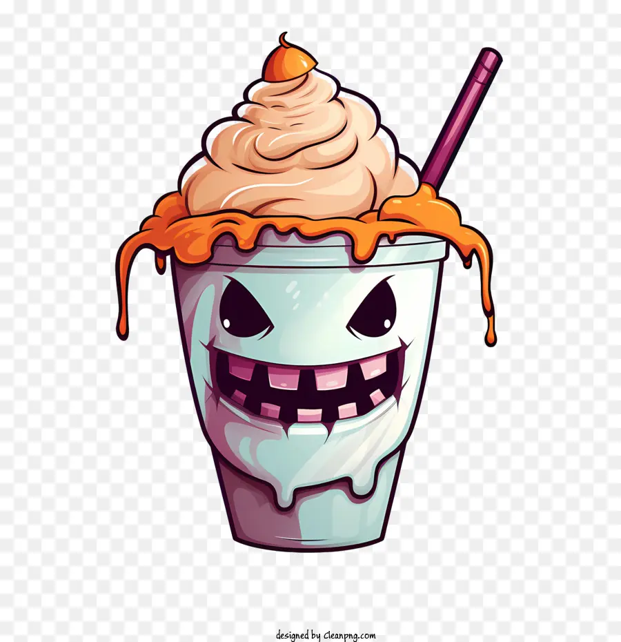 Milk Shake D'halloween，Milk Shake Effrayant PNG