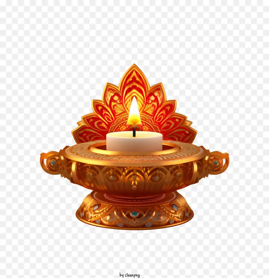 Diwali Lampe，Bougie PNG