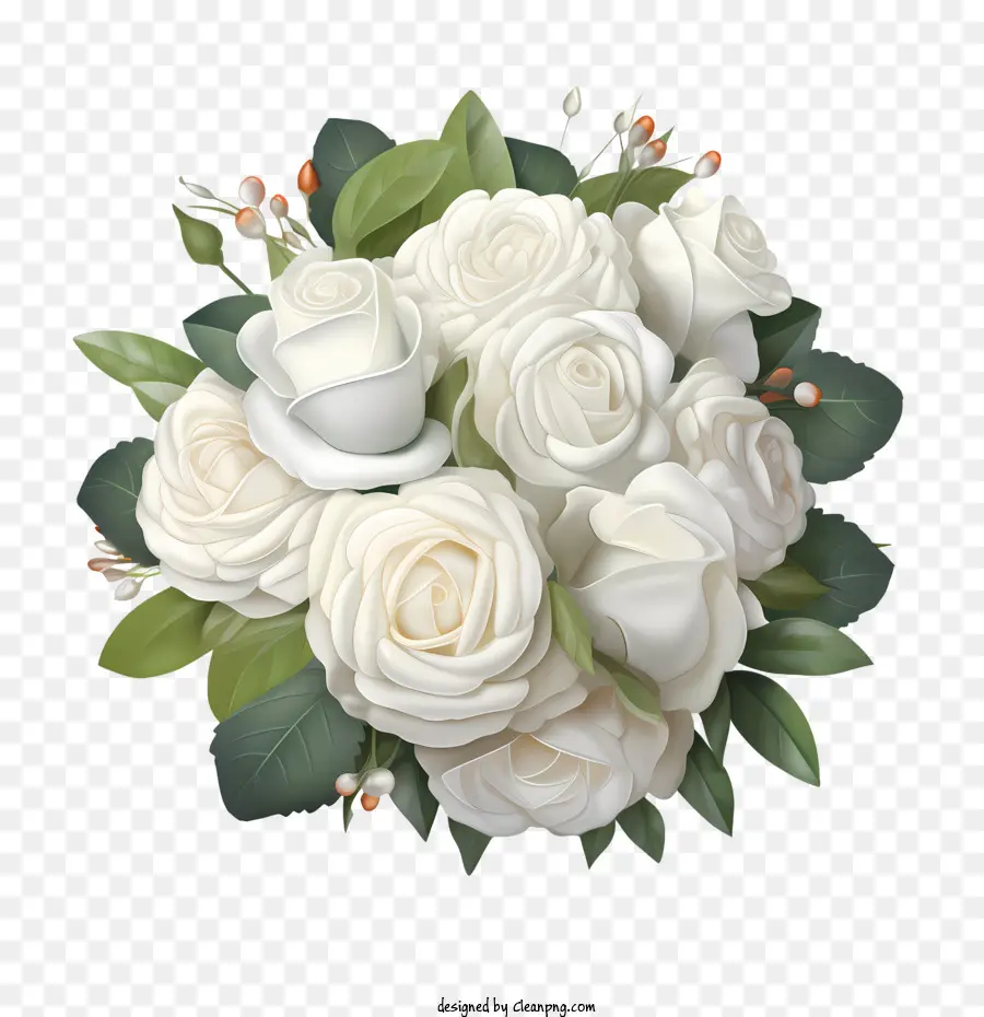 Blanc Fleur Rose，Bouquet PNG