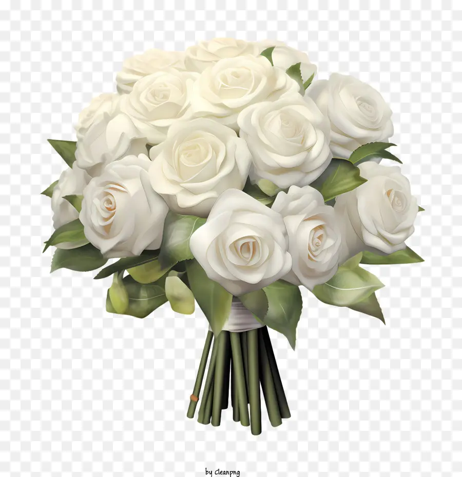 Blanc Fleur Rose，Bouquet PNG