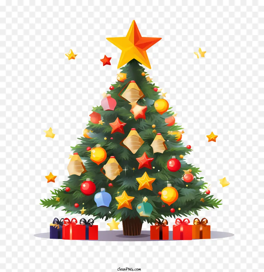 Arbre De Noël，Étoile PNG