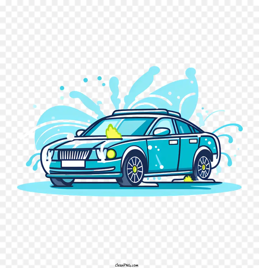 Lavage De Voiture，Voiture Verte PNG