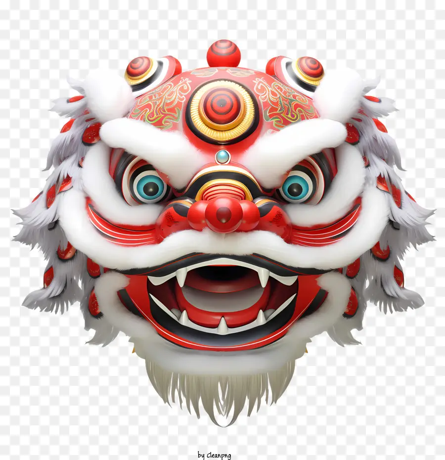 Tête De Danse De Lion Chinois，Masque De Lion PNG