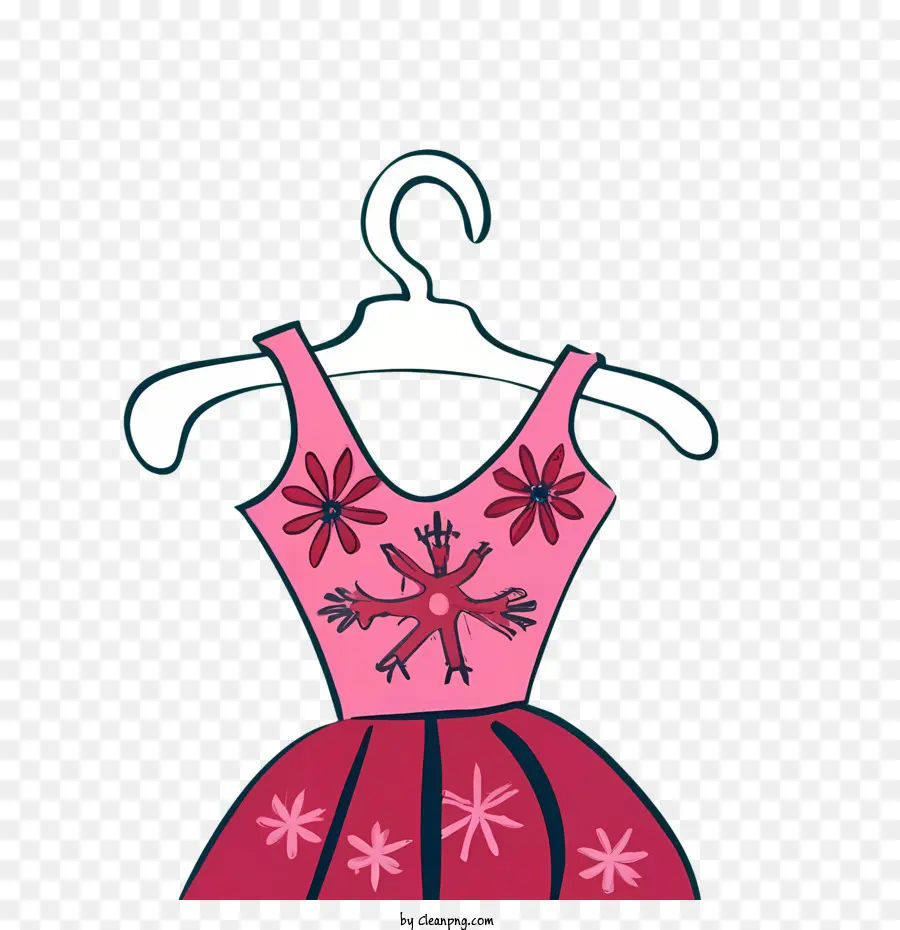 Robe De Dessin Animé，Robe Rose PNG