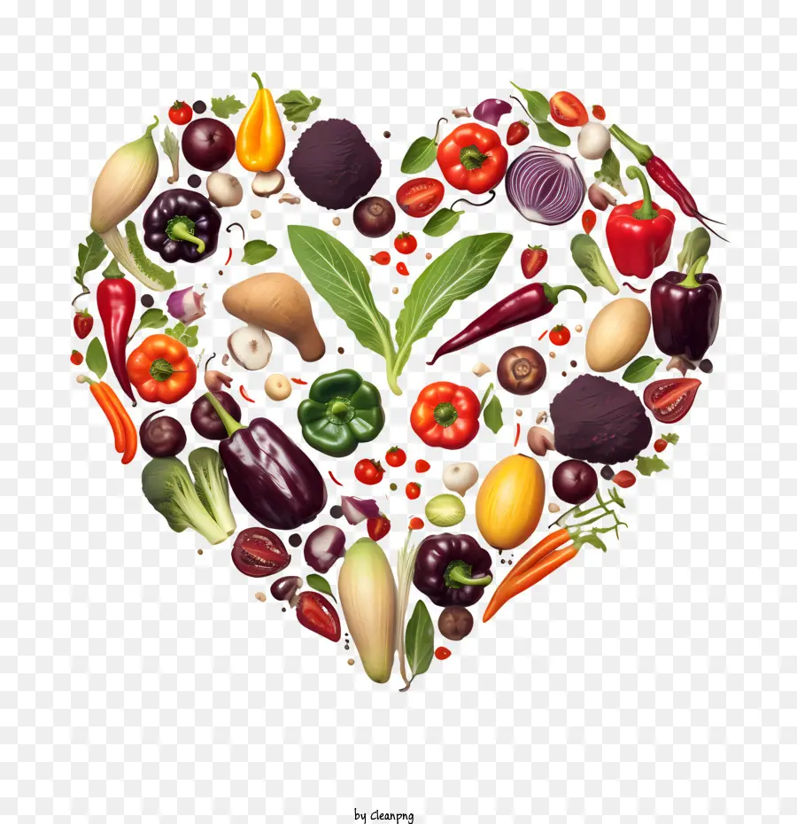 Journée Mondiale Vegan，Coeur PNG