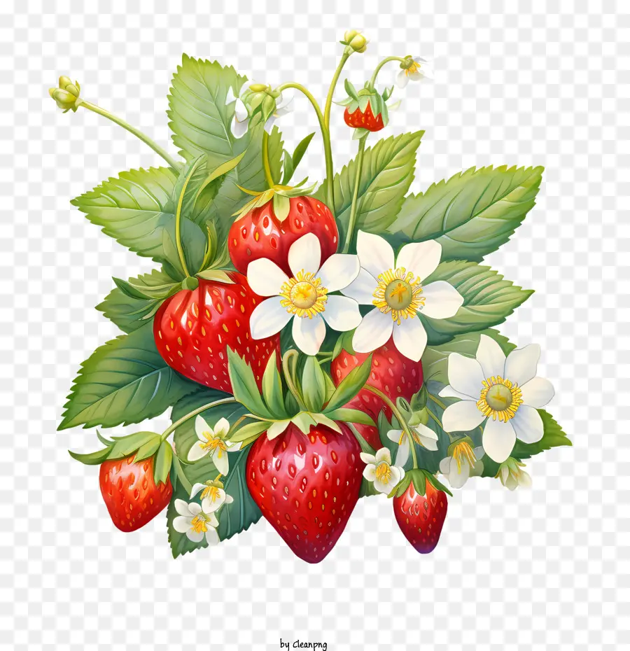 Fraise，Fleurs PNG