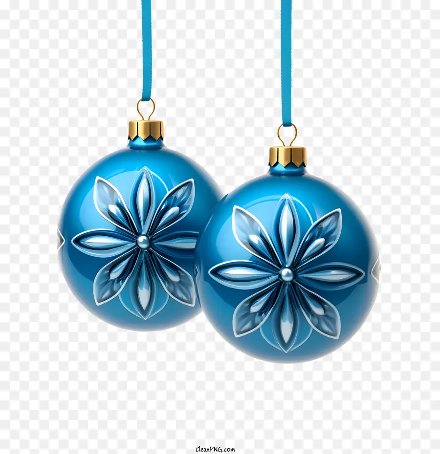 Boule De Noël，Ornements Bleus PNG