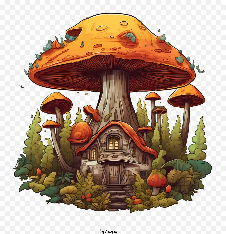 Maison Champignon，Champignons PNG