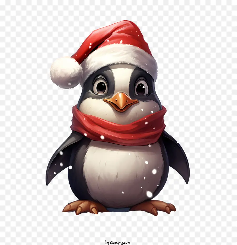 Pingouin De Noël，Pingouin Avec Bonnet De Noel PNG