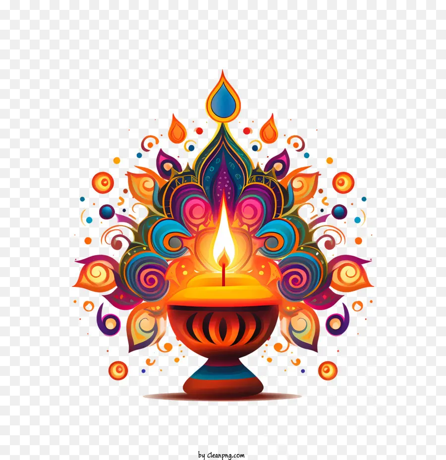 Lampe De Diwali，Bougie Décorative PNG