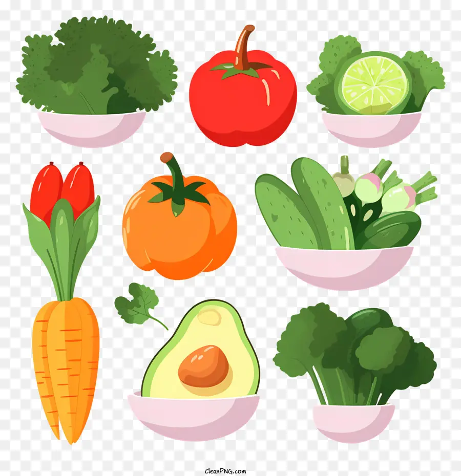 Les Fruits Et Les Légumes，De La Nourriture Saine PNG
