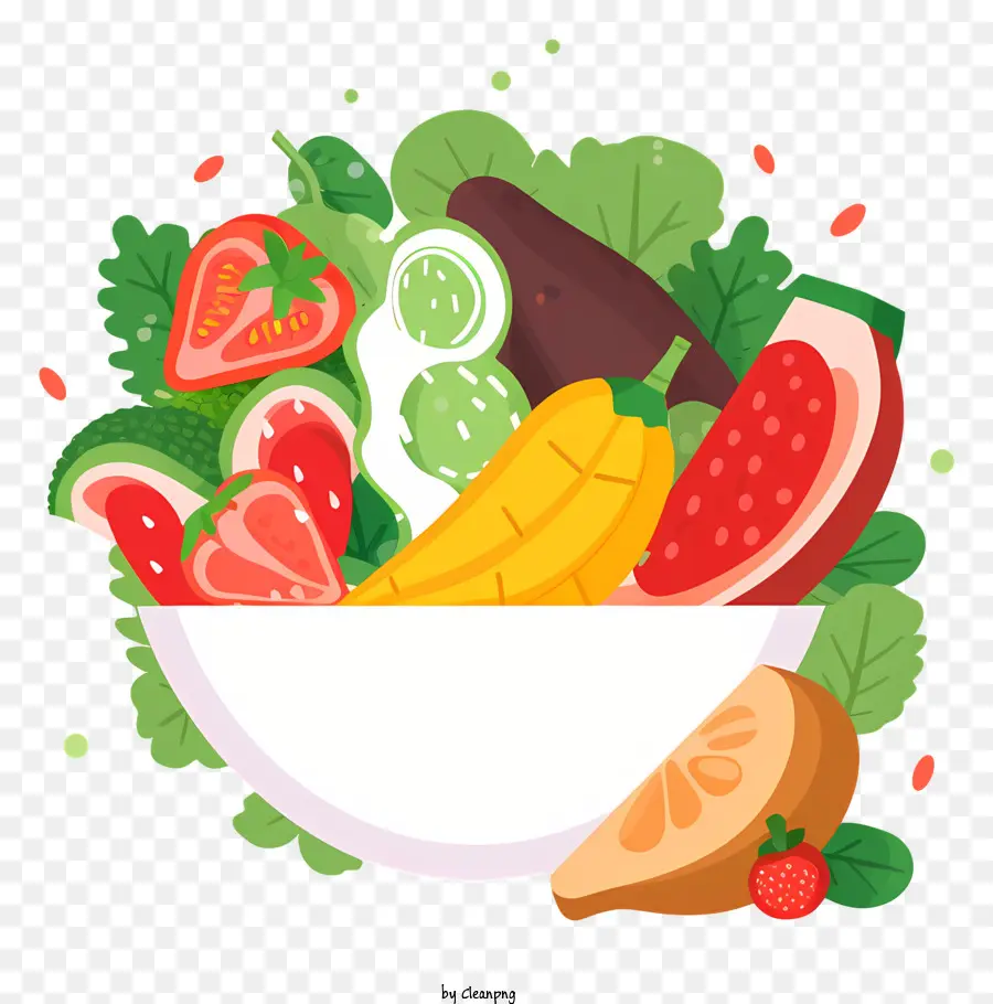 Bol De Fruits Et Légumes，Salade De Fruits PNG