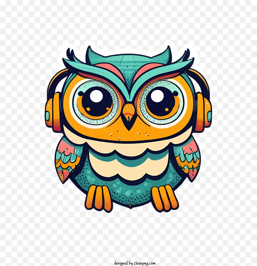 Hibou Portant Des écouteurs，Hibou Avec Des écouteurs PNG