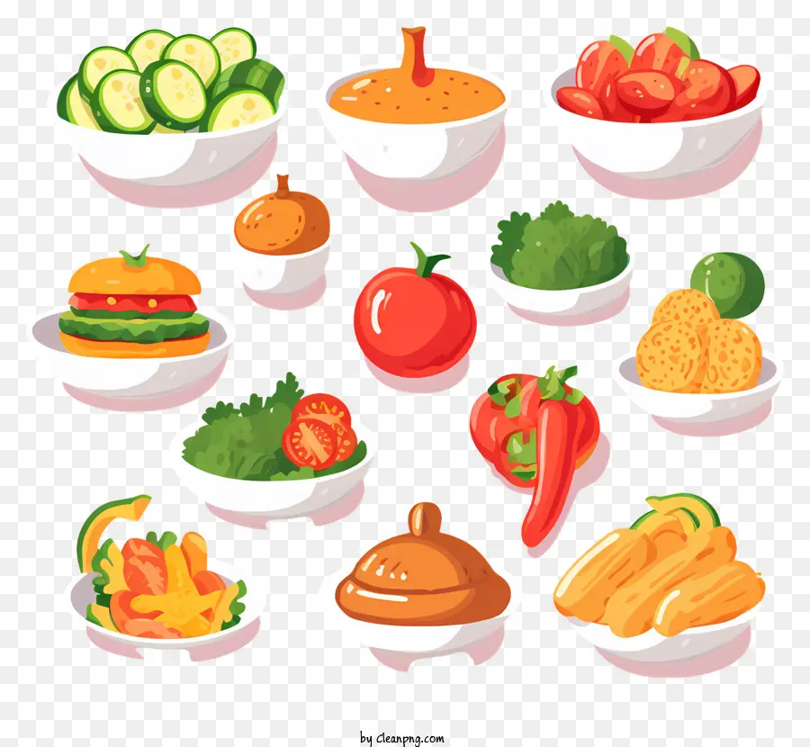 Bol De Salade，Bol De Chili PNG