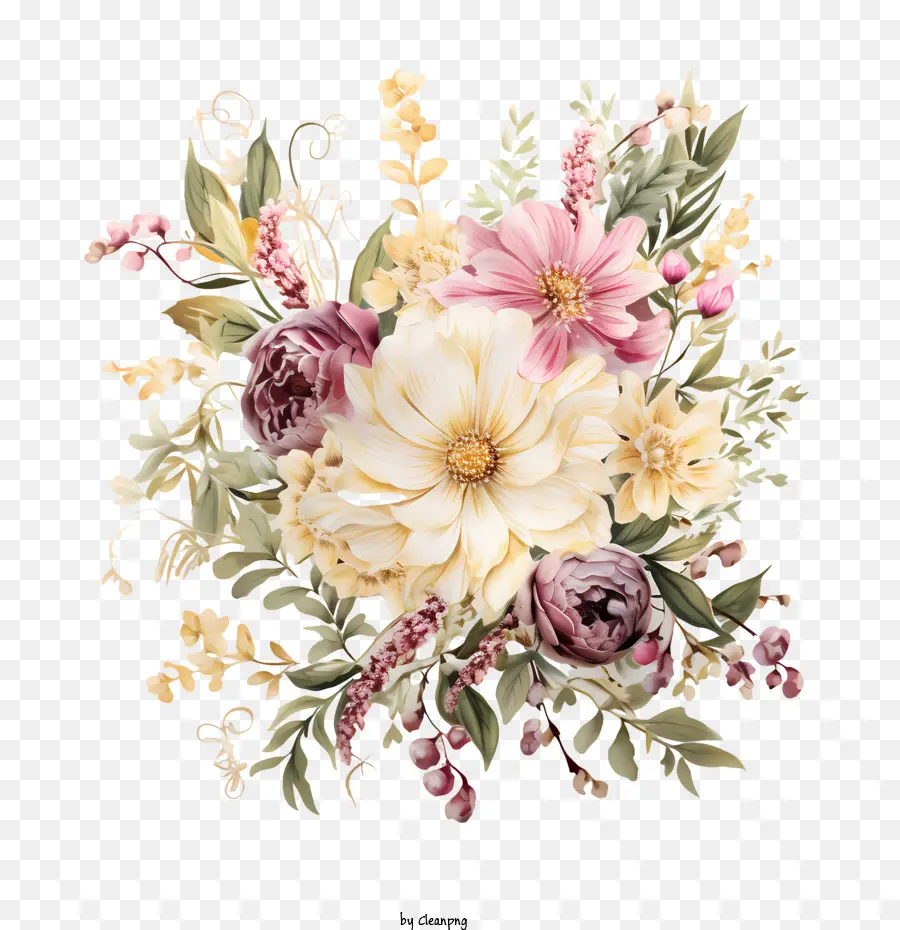 Les Fleurs De Mariage，Floral PNG