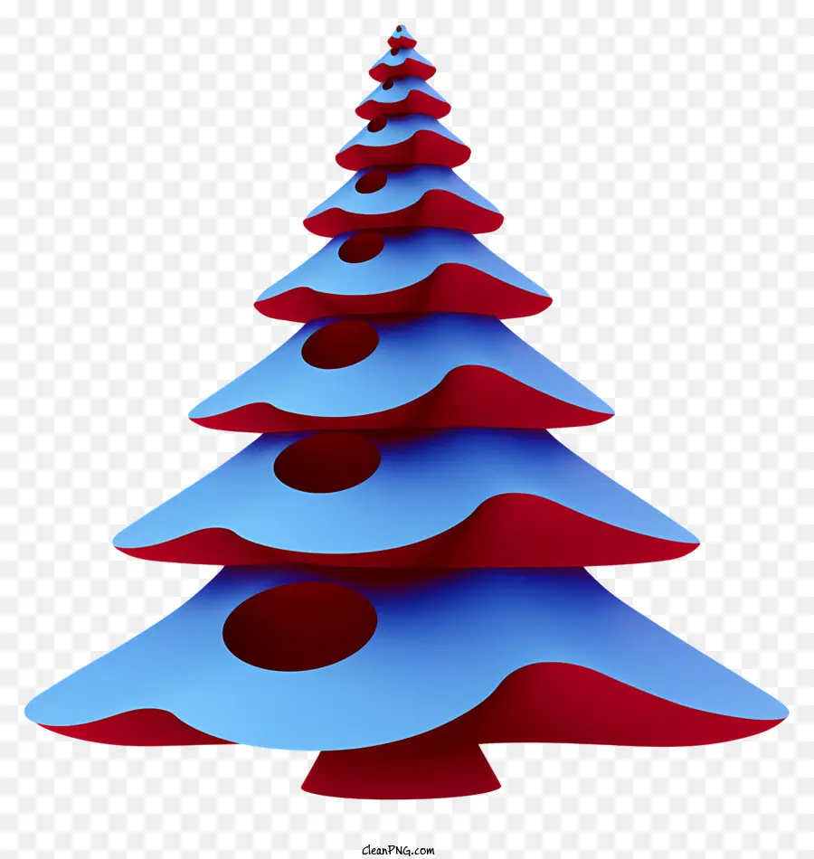 Arbre De Noël à L'envers，Arbre De Noël Bleu Et Rouge PNG