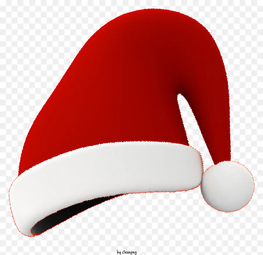 Un Chapeau De Père Noël，Le Rouge Et Le Chapeau Blanc PNG