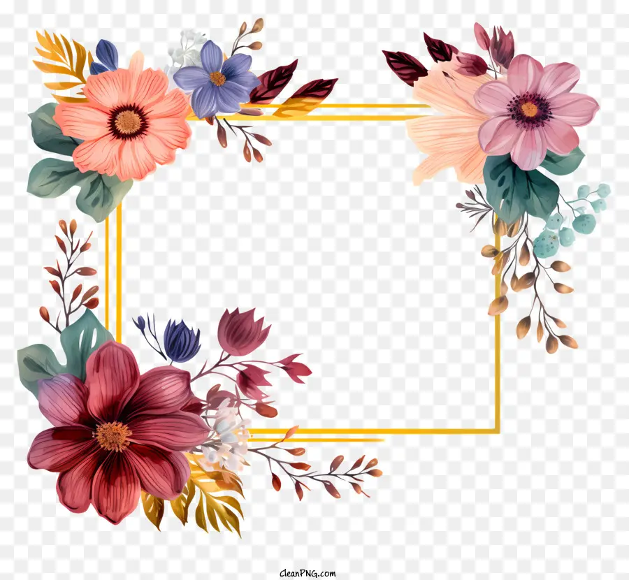 Cadre Floral，Cadre De Fleurs PNG