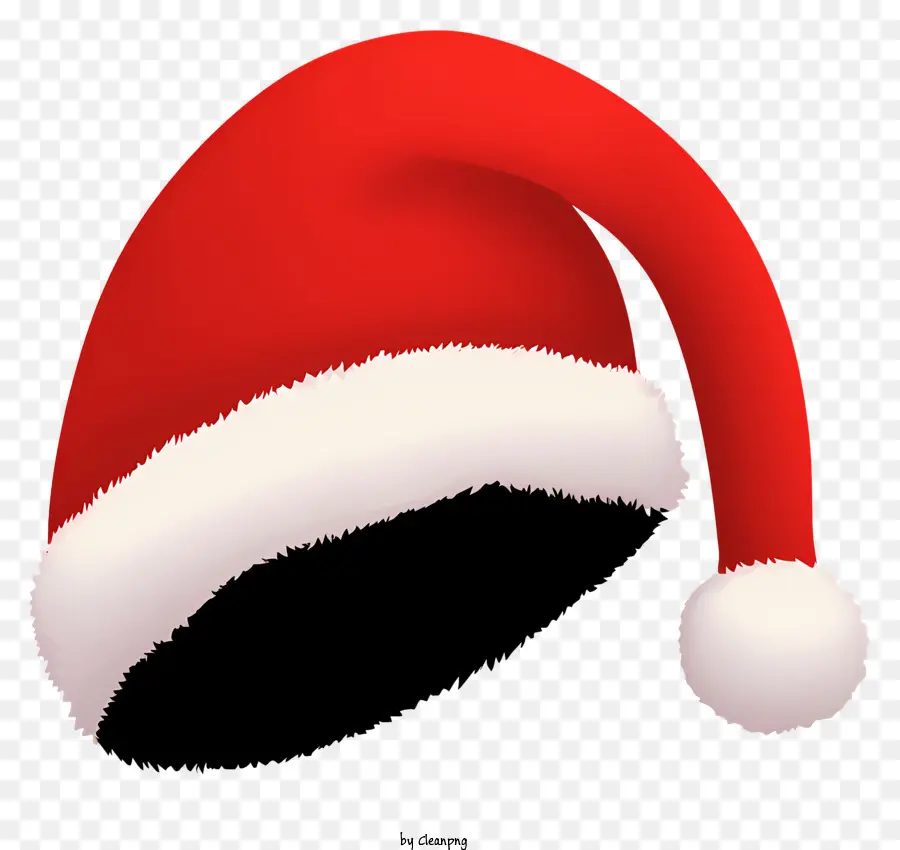 Un Chapeau De Père Noël，Chapeau De Fourrure Rouge Et Blanc PNG