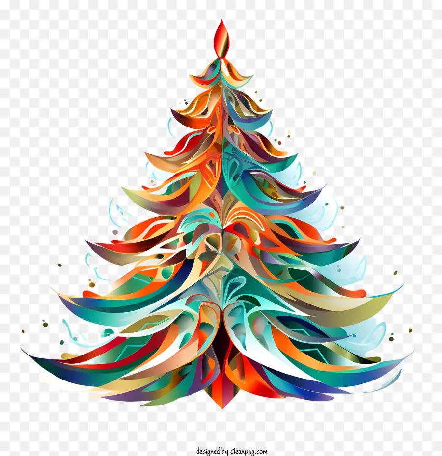 Arbre De Noël，Figure Abstraite Colorée PNG