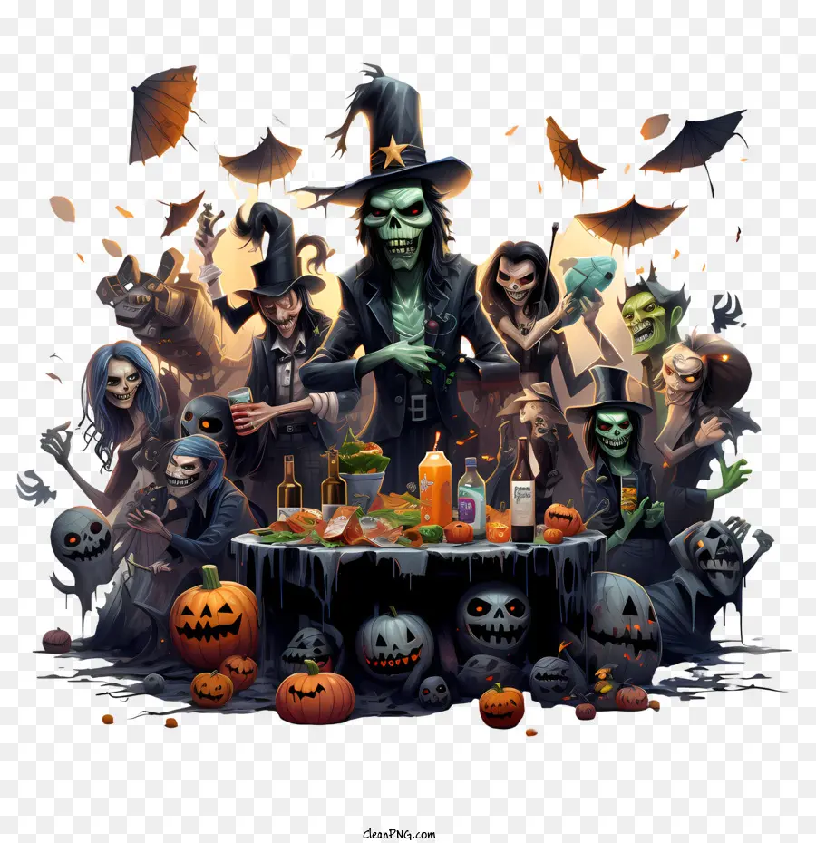 Fête D'halloween，Sorcières PNG