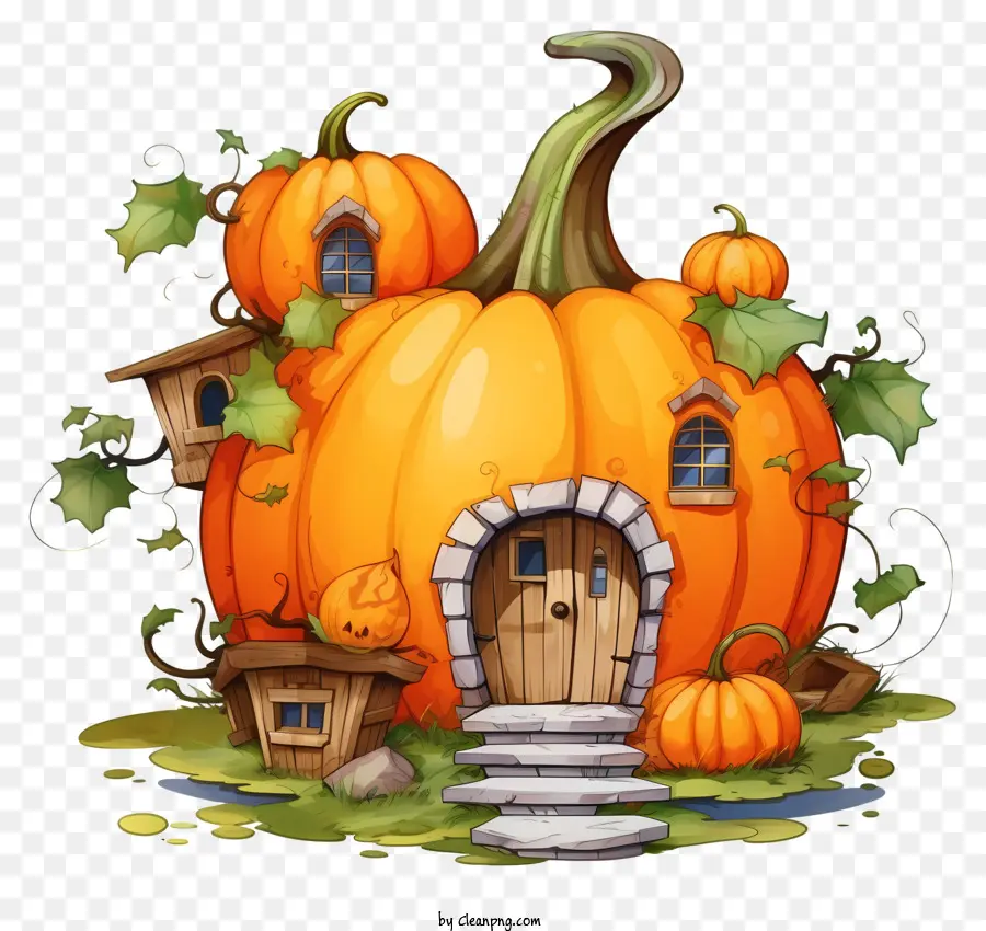 Maison De Citrouille，Halloween PNG