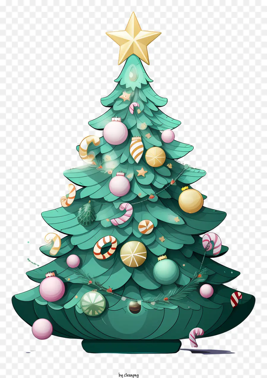 Le Vert De L'arbre De Noël，Des Décorations De Noël PNG
