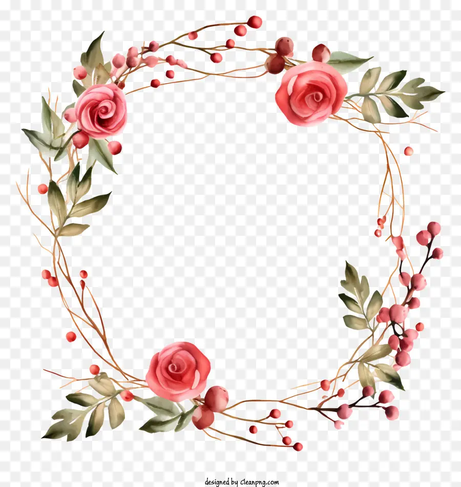 Couronne De Fleurs，Couronne De Coeur Floral PNG