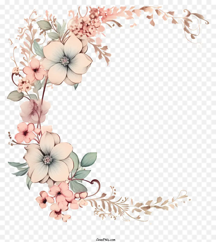 Trame De Cru，Design Floral PNG