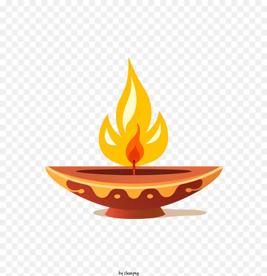 Diwali Lampe，La Combustion De La Bougie PNG