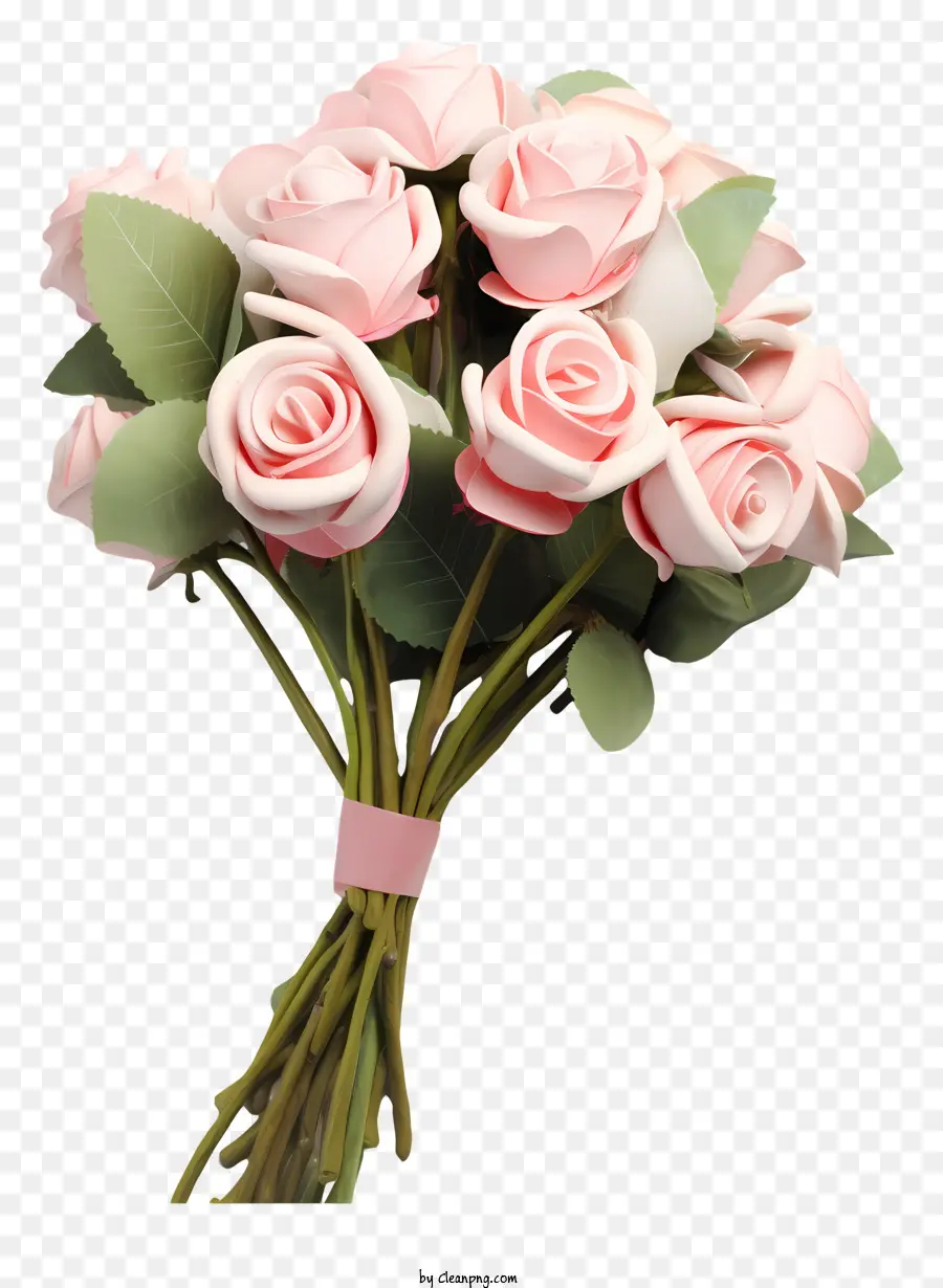 Les Roses Roses，Bouquet PNG