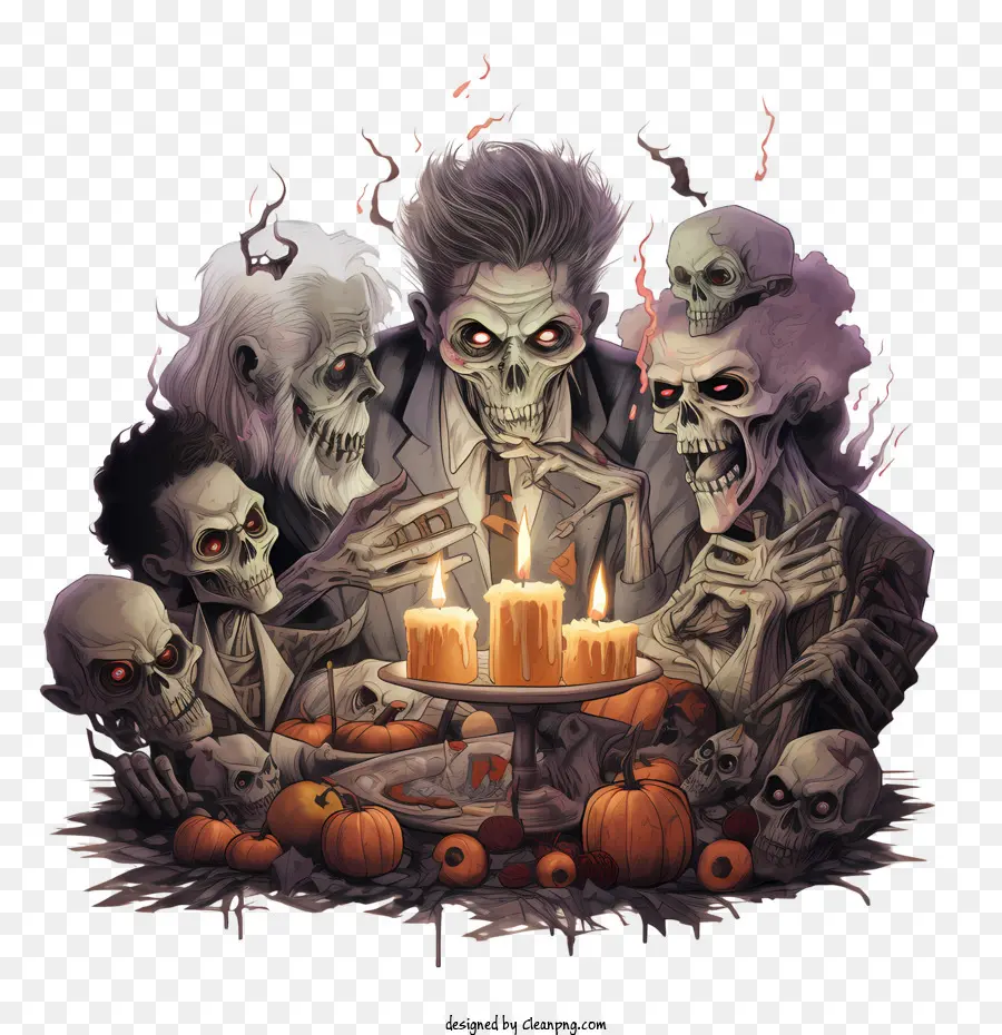 Fête D'halloween，Squelettes PNG