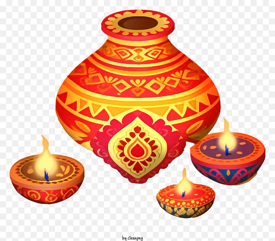 Diwali，Lampe à Huile PNG