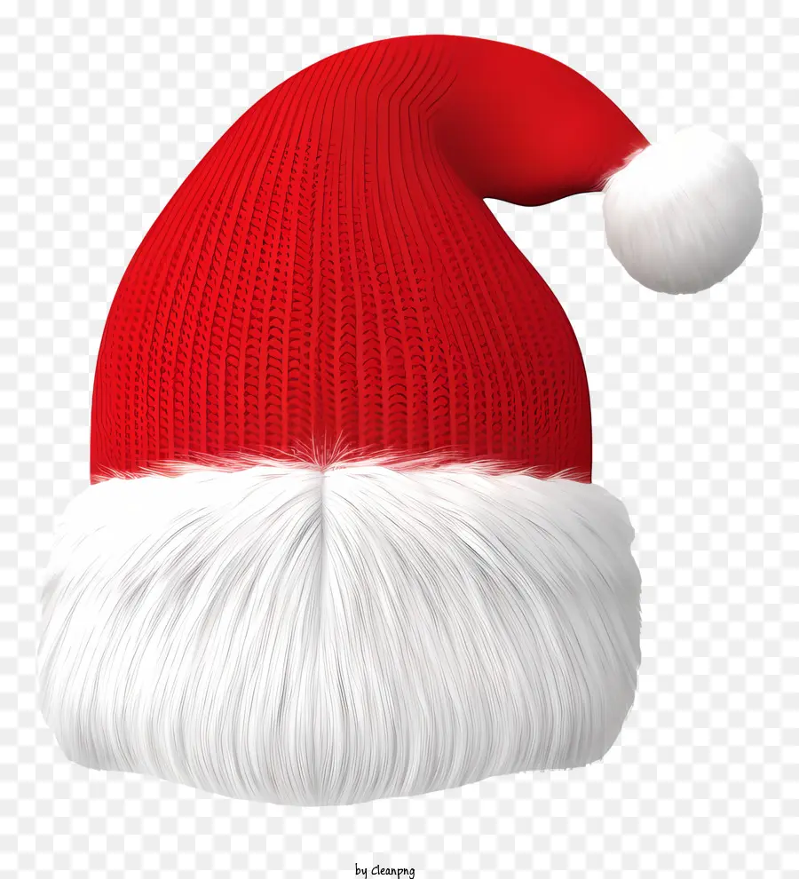 Chapeau De Père Noël Tricoté，Chapeau De Père Noël Rouge Et Blanc PNG