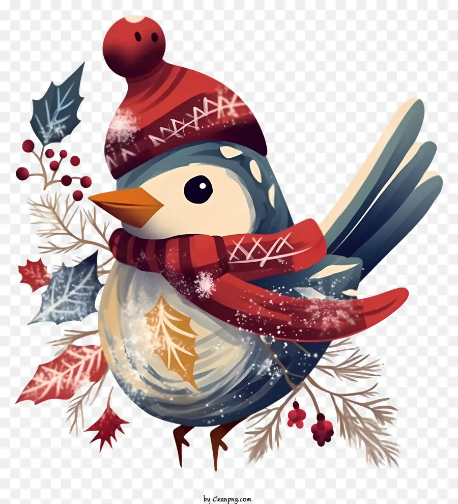 Illustration D'oiseau，Oiseau D'hiver PNG