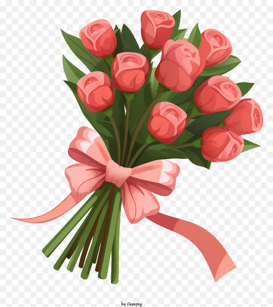 Les Roses Roses，Bouquet PNG