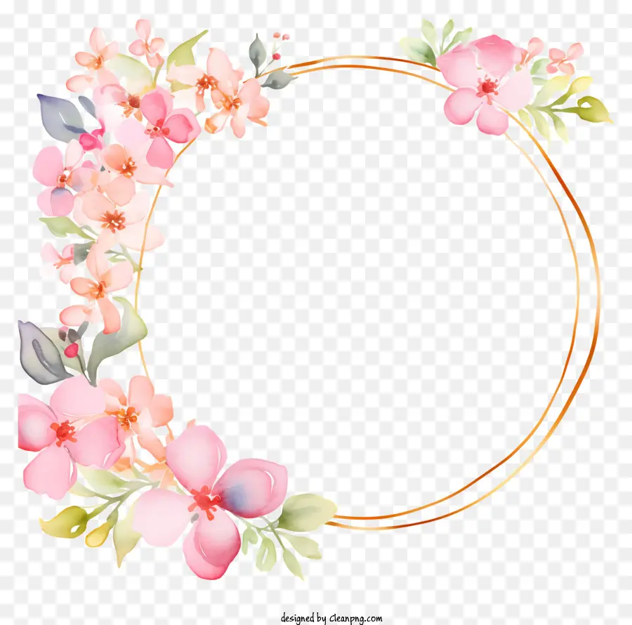 Fleurs Roses Et Blanches，Couronne PNG