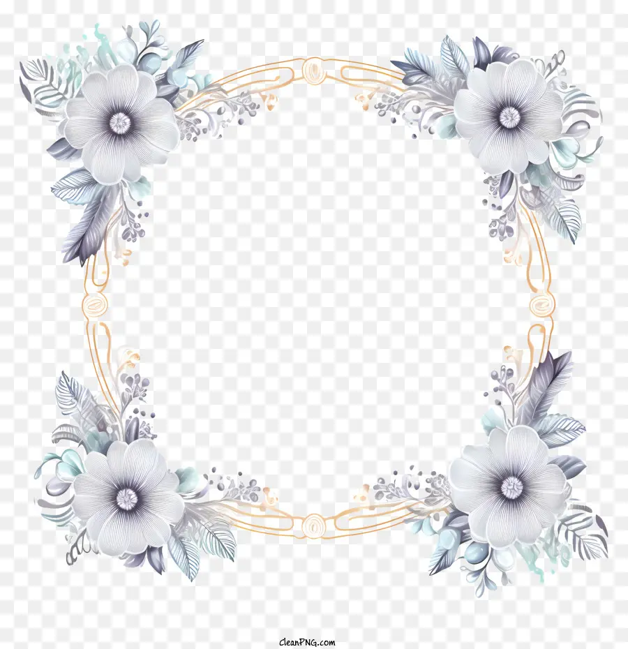 Couronne Florale，Cadre Floral PNG