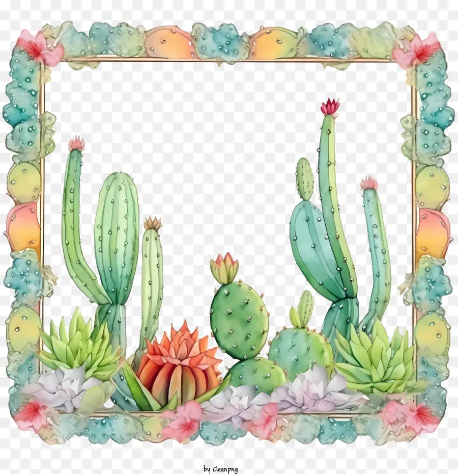 Cactus，Cadre De Cactus PNG