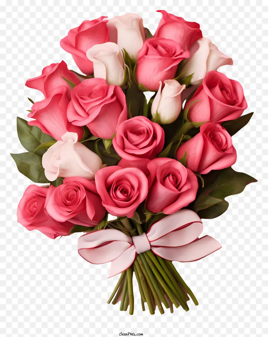 Roses Roses Et Blanches，Bouquet PNG