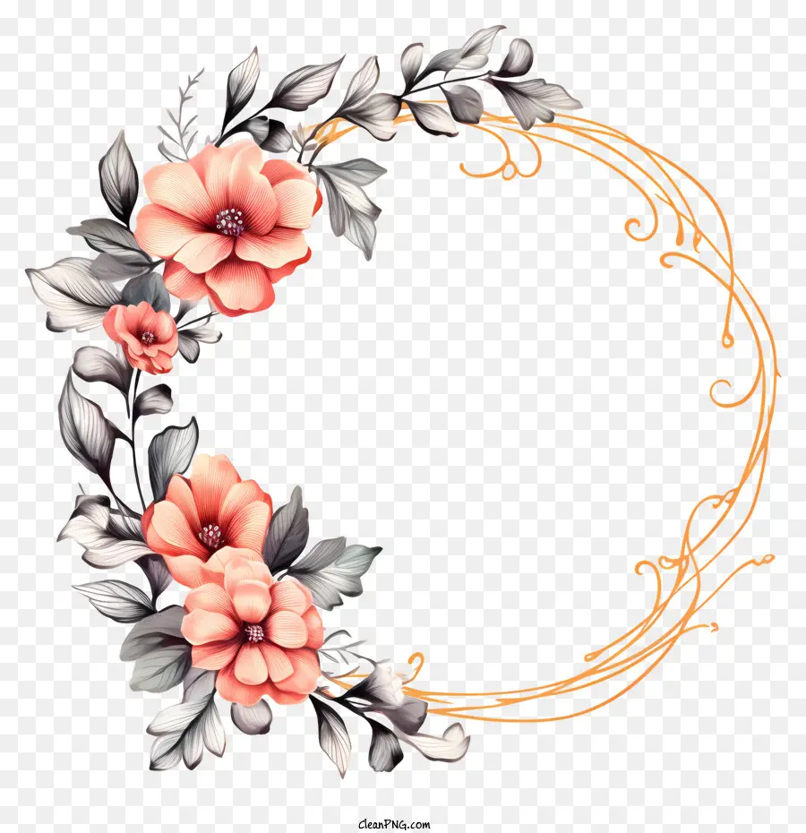 Couronne Florale，Couronne Florale Rose PNG