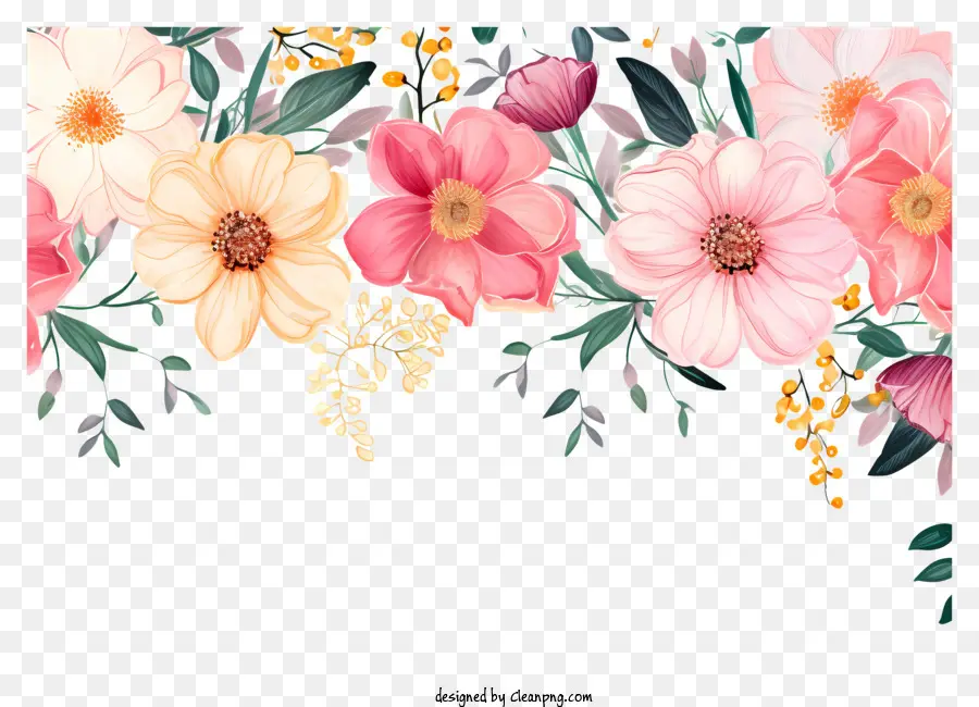 Arrangement Floral，Fleurs Roses PNG