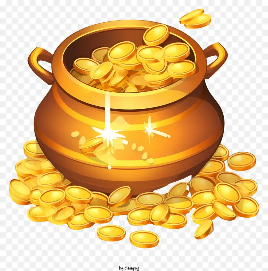 Pot D'or，Les Pièces D'or PNG
