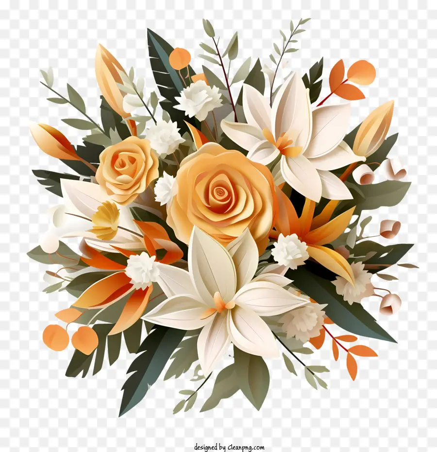 Art Floral De Mariage，Bouquet De Fleurs PNG