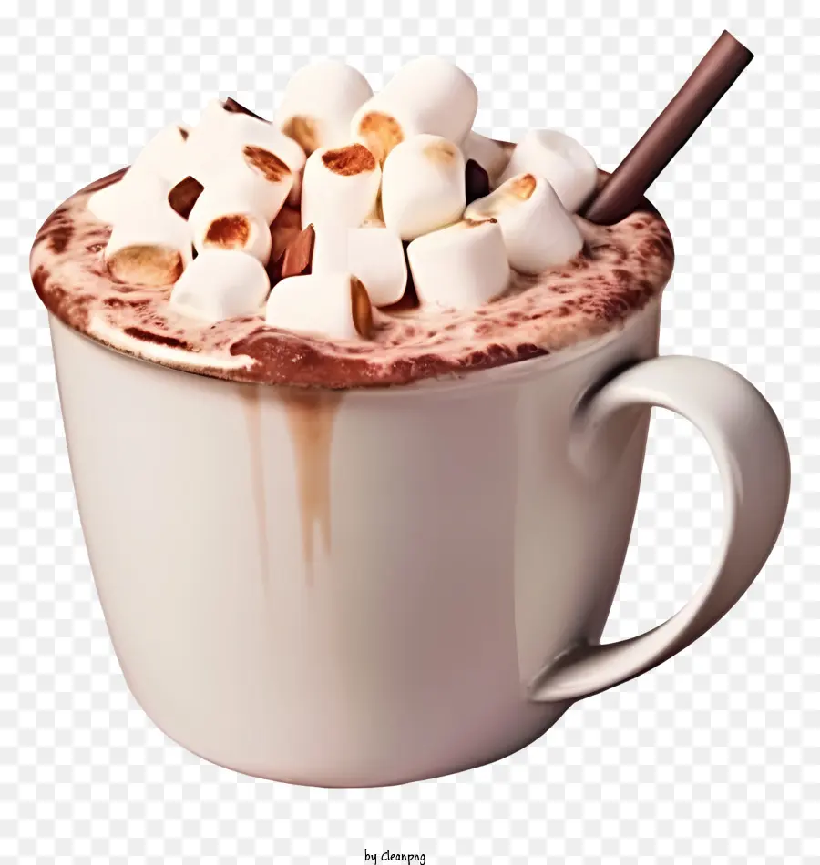 Crème Fouettée，Chocolat Chaud PNG