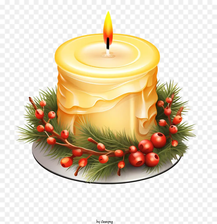 Bougie De Noël，Bougie PNG