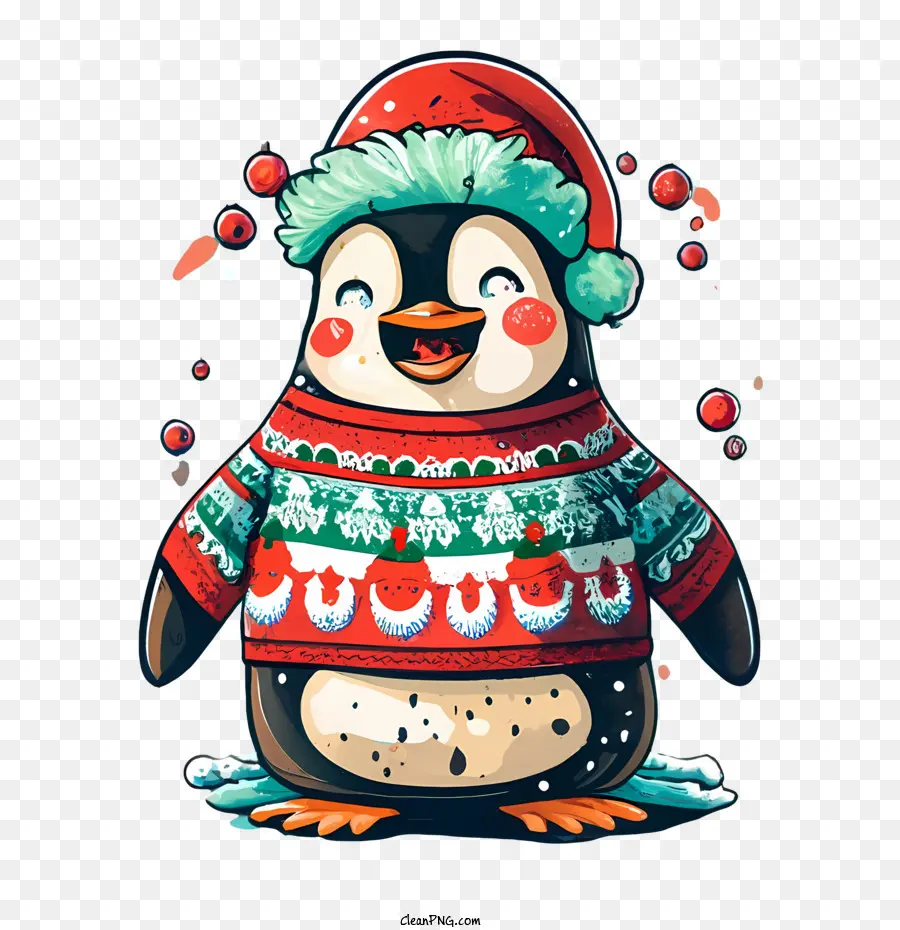 Noël Pingouin，Happy Penguin PNG