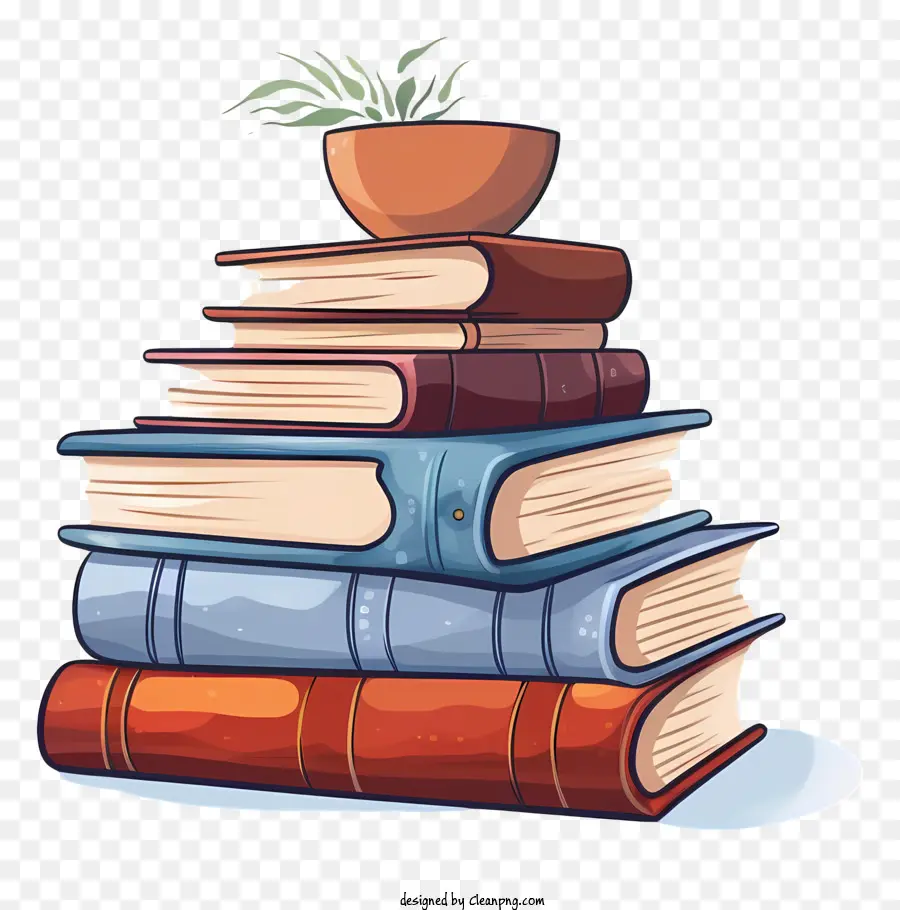 Pile De Livres，En Lisant PNG